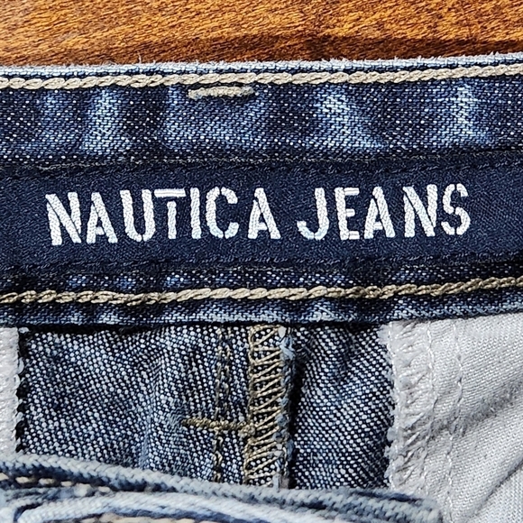 Nautica Womens Aged Wash Denim Cropped Pants W/ Fray Size 8 - Picture 8 of 11